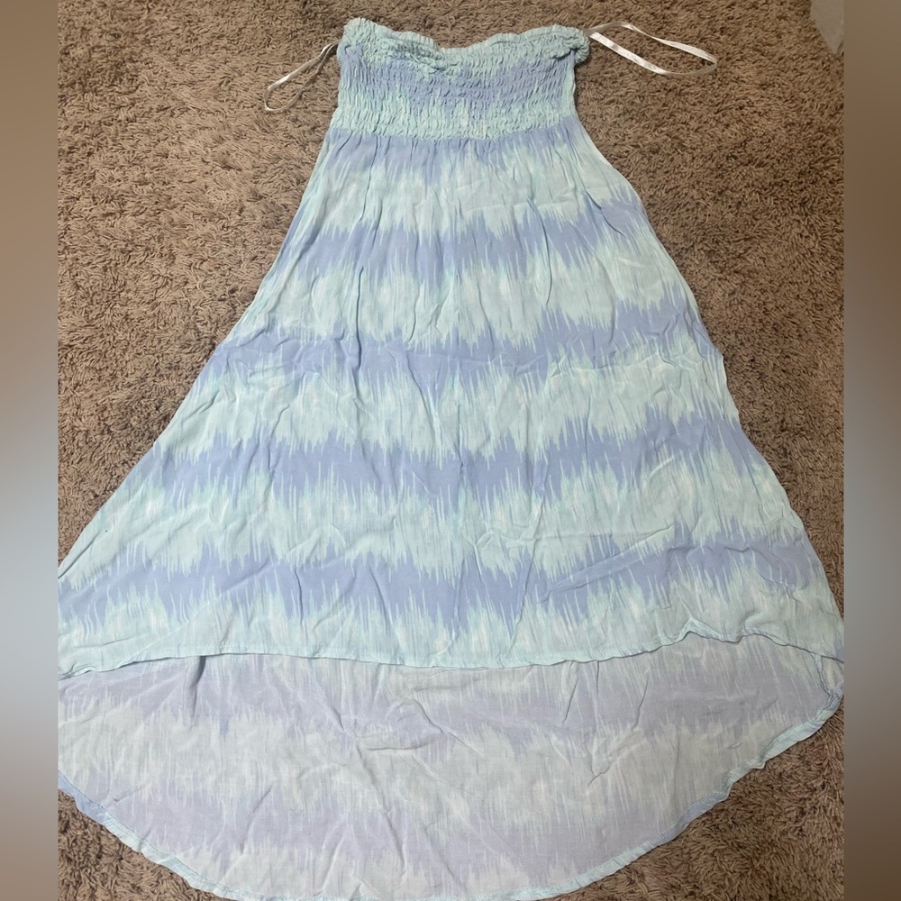 ✨PacSun Flowy Tie-Dye Strapless High-Low Dress✨